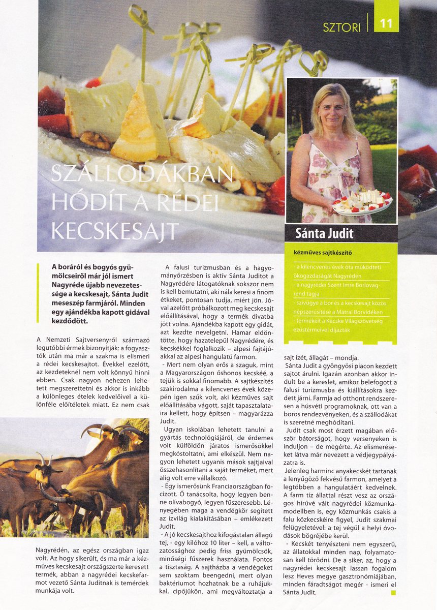 : Kecskesajt, Nagyrédei Kecskefarm Média, Kecskesajt, Nagyrédei Kecskefarm